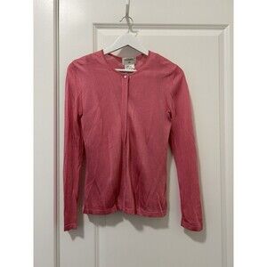 Chanel Two Piece Top Tank and One Button Cardigan Sweater Viscose Rayon